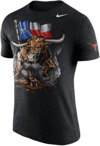 テキサス ロングホーンズ グッズ NIKE COLLEGE ’15 トリ オーソリテイティブ Tシャツ (黒) / Texas