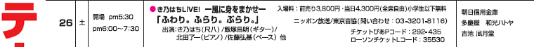 き乃はちLIVE! 風に身をまかせ ふわり。ふらり。ぶらり。