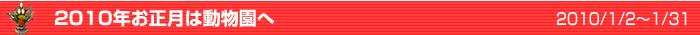 2010年お正月は動物園へ
